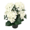 Hortensia Vitgul 5 Stänglar/konstgjord Blomma