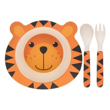 Tallrik/matset/barnservis Bambu Tiger