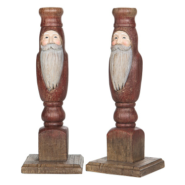 Ljusstake Tomte Jul Röd - Mellan 25 Cm