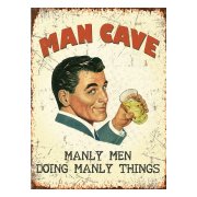 Man Cave Retro Skylt Stor