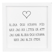 Vit Tavla Trä -  Älska Och Krama Mig