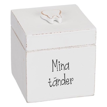 Tandask/tandburk/ Trälåda Ask Mina Tänder