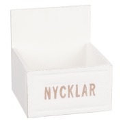 Vit Trälåda Låda - Nycklar