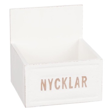 Vit Trälåda Låda - Nycklar