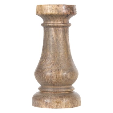 Ljusstake Träljusstake Kronljus Antik Trä 19 Cm