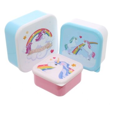 Matlåda Plastlåda Förvaringslåda - Unicorn/regnbåge