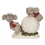 Möss Med Snöboll - Julpynt/juldekoration