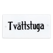 Skylt Emaljskylt Tvättstuga