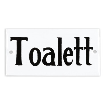 Skylt Emaljskylt Toalett