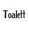 Skylt Emaljskylt Toalett