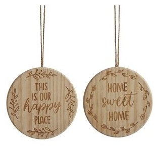 Rund Träskylt Home sweet home