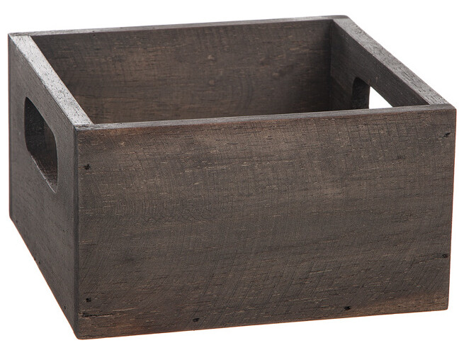 Trälåda med två handtag