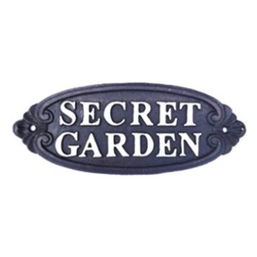 Gjutjärnsskylt Secret Garden